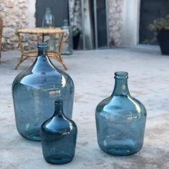 Maison Tilleul Vases Bonbonne Dame Jeanne 4L Bleu -Vases Soldes bonbonne dame jeanne 4l bleu 3
