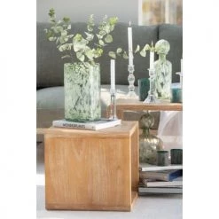 LANADECO Statuettes Et Figurines Bouteille Déco Verre Vert Et Blanc Avec Bouchon H33,5cm -Vases Soldes bouteille deco verre vert et blanc avec bouchon h33 5cm 5