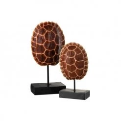 LANADECO Statuettes Et Figurines Carapace De Tortue Sur Pied Résine Marron H30cm -Vases Soldes carapace de tortue sur pied resine marron h30cm 2