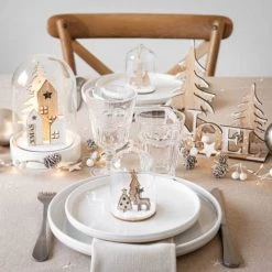Maisons Du Monde Décorations à Poser De Noël Cloche En Verre Décor De Noël Lumineux -Vases Soldes cloche en verre decor de noel lumineux 1000 2 34 196998 7