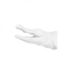 Potiron Paris Statuettes Et Figurines Crocodile Décoratif Blanc En Polyrésine -Vases Soldes crocodile decoratif blanc en polyresine 3