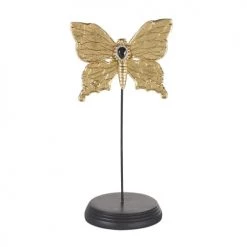 Maisons Du Monde Statuettes Et Figurines Déco à Poser Ailes Papillon En Résine Noir Et Doré H24