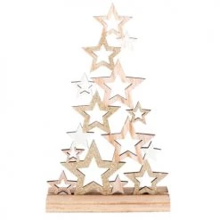 Maisons Du Monde Décorations à Poser De Noël Déco De Noël Sapin D'étoiles - Lot De 2