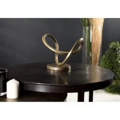 MACABANE Statuettes Et Figurines Décoration Aluminium Doré -Vases Soldes decoration aluminium dore 1