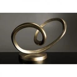 MACABANE Statuettes Et Figurines Décoration Aluminium Doré -Vases Soldes decoration aluminium dore 2