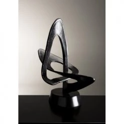 MACABANE Statuettes Et Figurines Décoration Aluminium Noir -Vases Soldes decoration aluminium noir 3