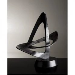 MACABANE Statuettes Et Figurines Décoration Aluminium Noir -Vases Soldes decoration aluminium noir 4