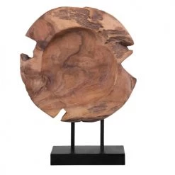 Beliani Statuettes Et Figurines Décoration En Bois -Vases Soldes decoration en bois 3