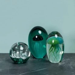 Chehoma Statuettes Et Figurines Décoration Méduse En Sulfure Vert -Vases Soldes decoration meduse en sulfure vert 2
