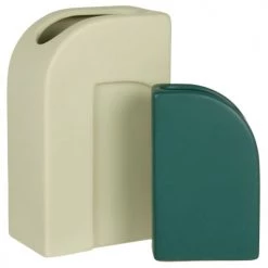 Maisons Du Monde Duo Vases En Grès Blanc Et Vert H21 -Vases Soldes duo vases en gres blanc et vert h21 1000 15 38 228818 2