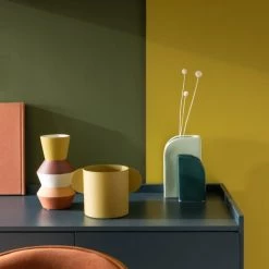 Maisons Du Monde Duo Vases En Grès Blanc Et Vert H21 -Vases Soldes duo vases en gres blanc et vert h21 1000 15 38 228818 3