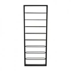 MACABANE Statuettes Et Figurines Etagère Range-bouteilles Vin 8 Niveaux 8 Bouteilles Droit Métal Noir