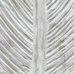 Sensei Maison Statuettes Et Figurines Feuille Décorative En Bois De Manguier Blanc 21x9x50 Cm -Vases Soldes feuille decorative en bois de manguier blanc 21x9x50 cm 2