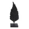 Sensei Maison Statuettes Et Figurines Feuille Décorative En Bois De Manguier Noir 21x9x50 Cm -Vases Soldes feuille decorative en bois de manguier noir 21x9x50 cm