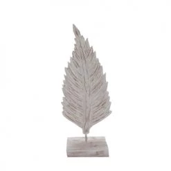 Sensei Maison Statuettes Et Figurines Feuille Décorative En Bois De Manguier Noir 21x9x50 Cm -Vases Soldes feuille decorative en bois de manguier noir 21x9x50 cm 2