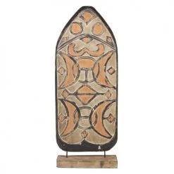 MOYCOR Statuettes Et Figurines Figure De Bouclier En Bois Marron