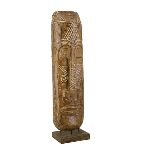 MOYCOR Statuettes Et Figurines Figure Sculptée En Bois Marron 3 MOYCOR Statuettes Et Figurines Figure Sculptée En Bois Marron