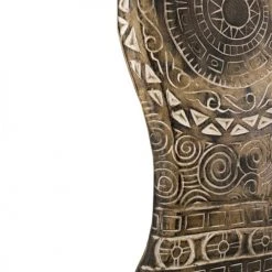 MOYCOR Statuettes Et Figurines Figure Soleil Sculpé Avec Pied En Bois Marron -Vases Soldes figure soleil sculpe avec pied en bois marron 2