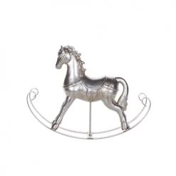 Beliani Statuettes Et Figurines Figurine Décorative Argentée -Vases Soldes figurine decorative argentee 2