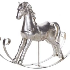 Beliani Statuettes Et Figurines Figurine Décorative Argentée