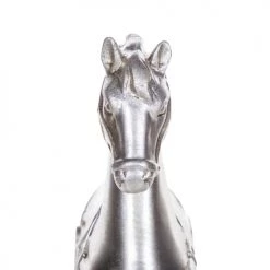 Beliani Statuettes Et Figurines Figurine Décorative Argentée -Vases Soldes figurine decorative argentee 3