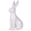 Beliani Statuettes Et Figurines Figurine Décorative Lapin En Céramique Blanc 26 Cm