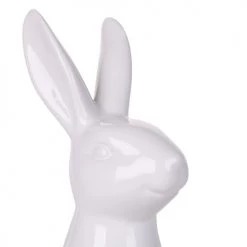 Beliani Statuettes Et Figurines Figurine Décorative Lapin En Céramique Blanc 26 Cm -Vases Soldes figurine decorative lapin en ceramique blanc 26 cm 4