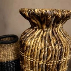 Now’s Home Vases Jarre En Fibre D'abaca H60cm -Vases Soldes jarre en fibre d abaca h60cm 2