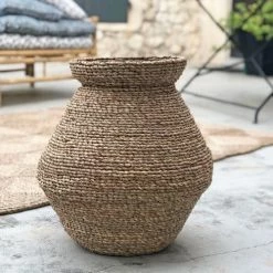 Casatera Vases Jarre En Mendong Naturel Marron 9 Casatera Vases Jarre En Mendong Naturel Marron -Vases Soldes jarre en mendong naturel marron 2