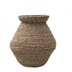 Casatera Vases Jarre En Mendong Naturel Marron