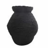 Casatera Vases Jarre En Mendong Noir -Vases Soldes jarre en mendong noir