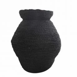 Casatera Vases Jarre En Mendong Noir