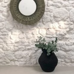 Casatera Vases Jarre En Mendong Noir -Vases Soldes jarre en mendong noir 3