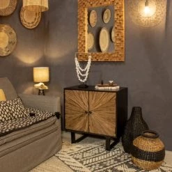 Now’s Home Vases Jarre Noire En Jacinthe D'eau H57cm -Vases Soldes jarre noire en jacinthe d eau h57cm 3