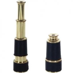 Signes Grimalt Statuettes Et Figurines Longue-vue En Laiton Et Cuir -Vases Soldes longue vue en laiton et cuir 1