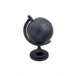 Dutchbone Statuettes Et Figurines Mappemonde En Aluminium Noir H33cm