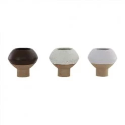 OYOY Living Design Vases Mini Vase Blanc En Grès Ø13xH12cm -Vases Soldes mini vase blanc en gres oe13xh12cm 3