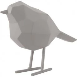 Pt Living Statuettes Et Figurines Oiseau En Résine Mat Origami 17cm Gris