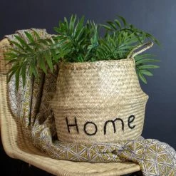 Pirouette Paris Statuettes Et Figurines Panier Cache-pot En Jonc De Mer D30 X H10 -Vases Soldes panier cache pot en jonc de mer d30 x h10 1