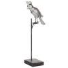 Beliani Statuettes Et Figurines Perroquet Décoratif Noir Et Argenté
