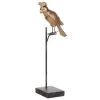 Beliani Statuettes Et Figurines Perroquet Décoratif Noir Et Doré -Vases Soldes perroquet decoratif noir et dore