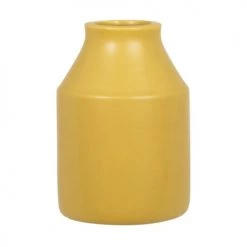 Maisons Du Monde Vases Petit Vase En Porcelaine Jaune Moutarde H13