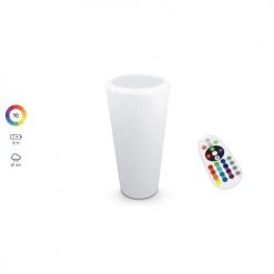 Oviala Vases Pot De Fleurs LED Rechargeable Multicolore -Vases Soldes pot de fleurs led rechargeable multicolore 1