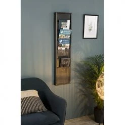 MACABANE Statuettes Et Figurines Range Magazines 6 Niveaux Métal Noir -Vases Soldes range magazines 6 niveaux metal noir 1