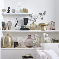 Maisons Du Monde Sabliers Sablier Blanc En Verre Et Métal Doré -Vases Soldes sablier blanc en verre et metal dore 1000 12 28 209333 3