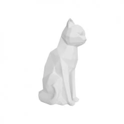 Present Time Statuettes Et Figurines Satuette Chat Assis Design Blanc Mat