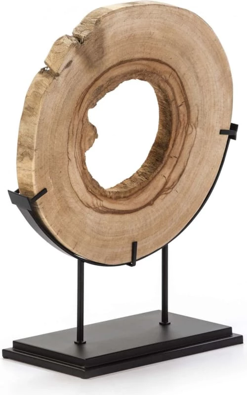 Thai Natura Statuettes Et Figurines Sculpture En Bois Clair Et Métal Noir 3 Thai Natura Statuettes Et Figurines Sculpture En Bois Clair Et Métal Noir