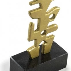 Thai Natura Statuettes Et Figurines Sculpture Noir Et Or -Vases Soldes sculpture noir et or 2