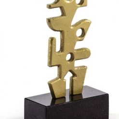 Thai Natura Statuettes Et Figurines Sculpture Noir Et Or