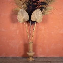 Now’s Home Statuettes Et Figurines Set De 3 Décoration En Feuilles De Palmier -Vases Soldes set de 3 decoration en feuilles de palmier 1